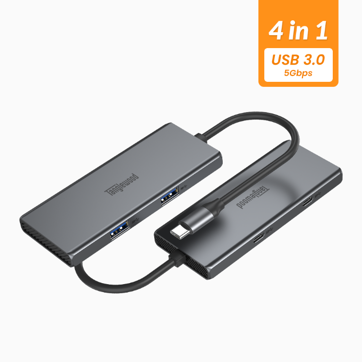 탱글우드 에센셜 멀티허브 USB C타입 4in1 (USB 3.0, 5Gbps)