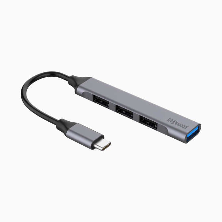 탱글우드 에센셜 5Gbps TYPE-C to USB 3.1 4포트 일체형 슬림 멀티허브